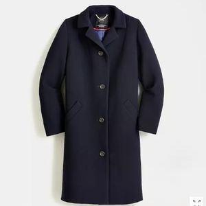 NWT J. CREW NAVY CAR COAT ITEM# AG293 Wool!
